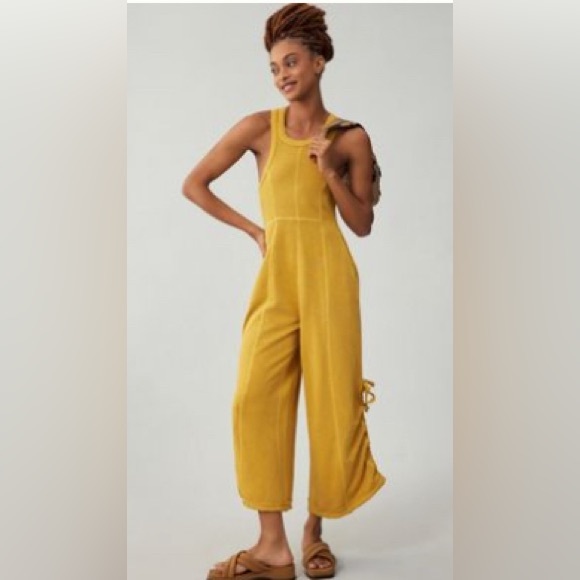 Anthropology,daily practice,Chi Tea Sleeveless Jumpsuit still availablewebsite - Picture 1 of 12